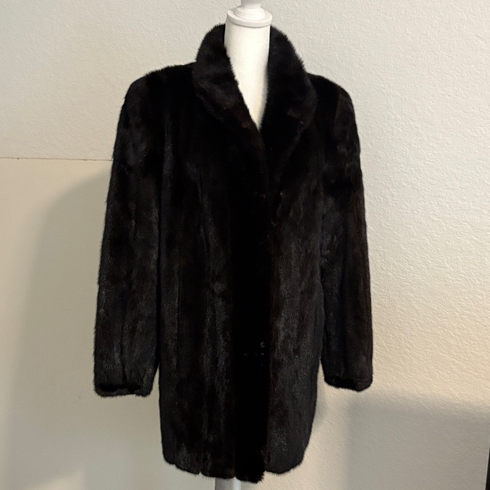 Elegant Vintage Black Furs Lord and Taylor Coat